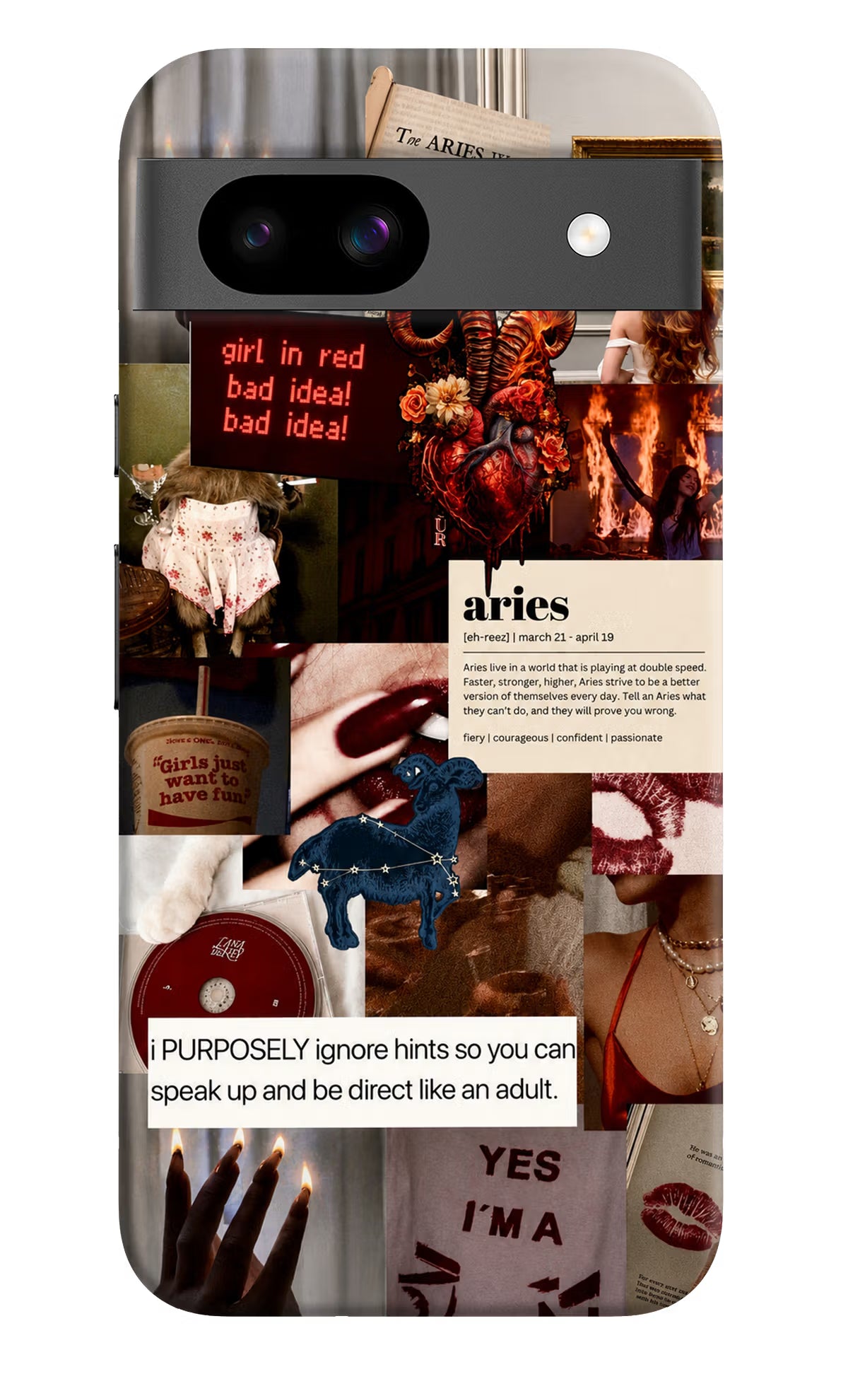 Zodiac Aries Google Pixel 8A Back Cover