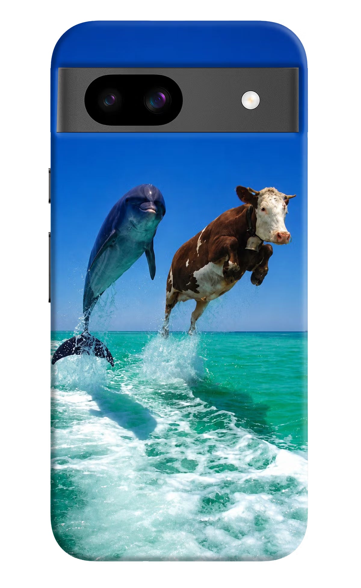 Dolphin vs Cow Google Pixel 8A Back Cover