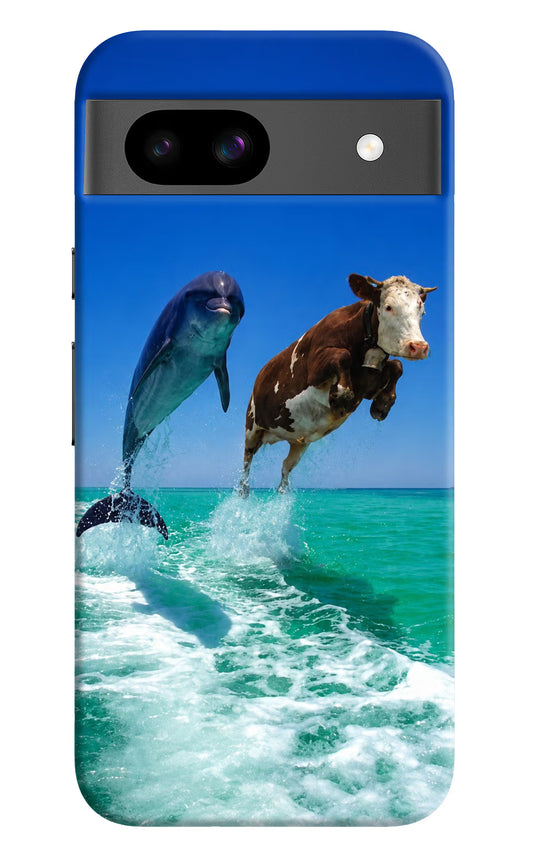 Dolphin vs Cow Google Pixel 8A Hard Case Back Cover by Casekaro