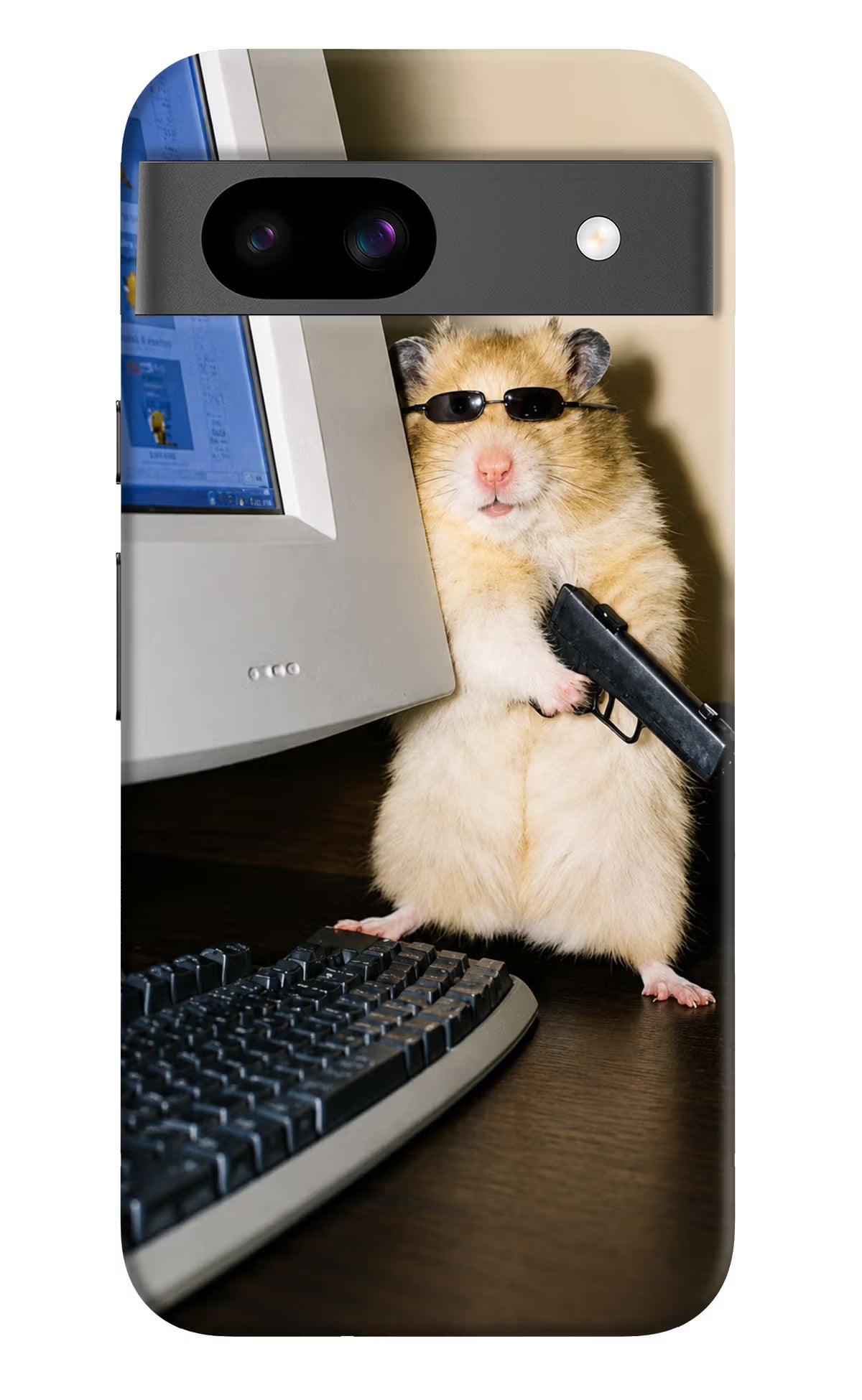 Hacker Hamster Google Pixel 8A Back Cover