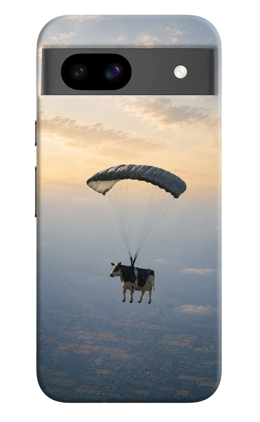 Skydiving Cow Google Pixel 8A Hard Case Back Cover by Casekaro