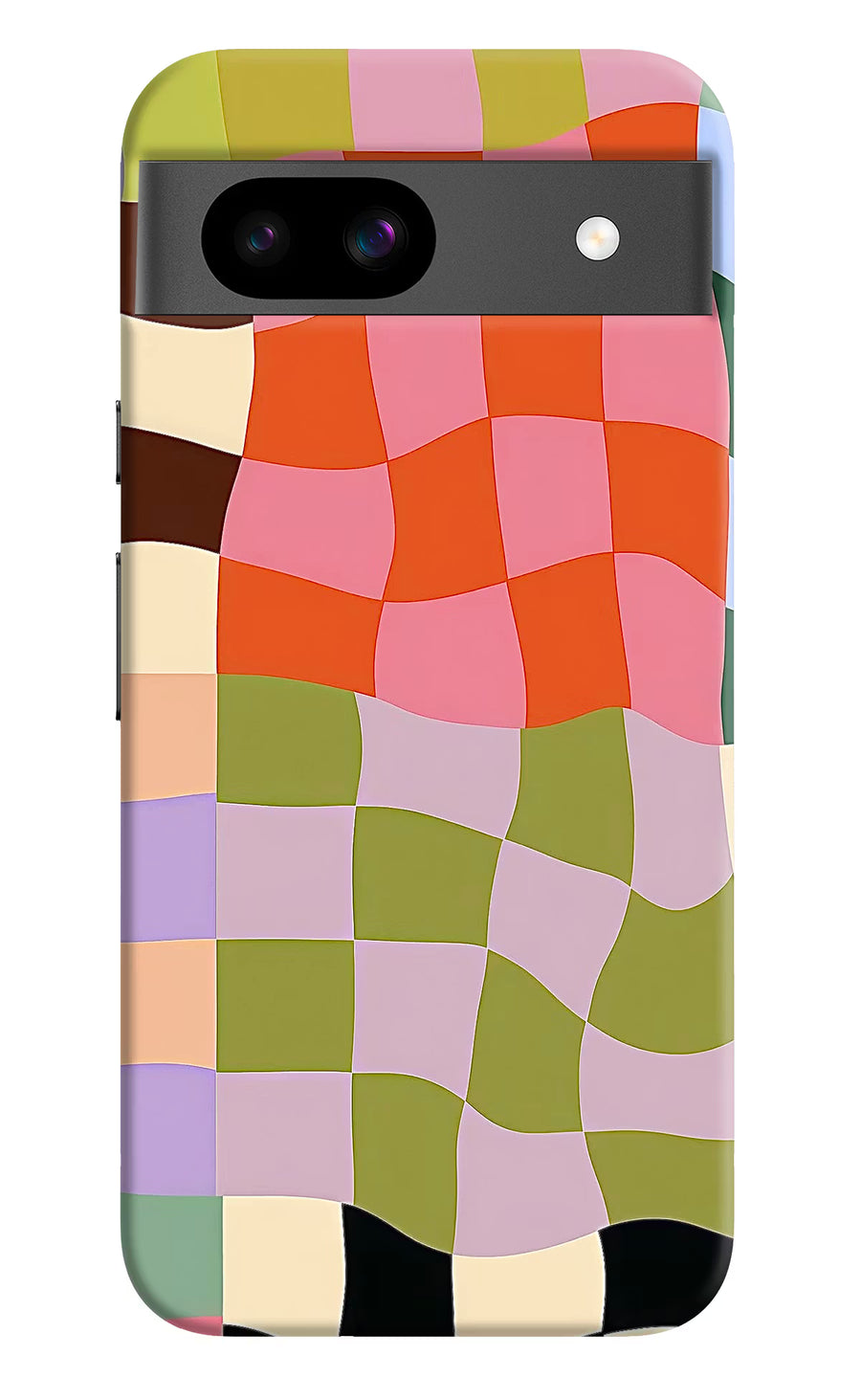 Wavy Grid Google Pixel 8A Back Cover, Hard case