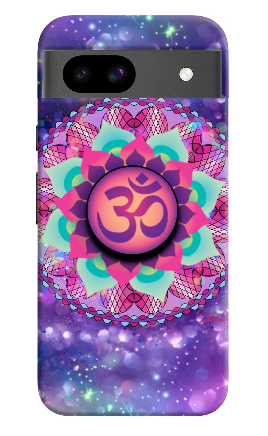 Om Purple Google Pixel 8A Pop Case, Hard case