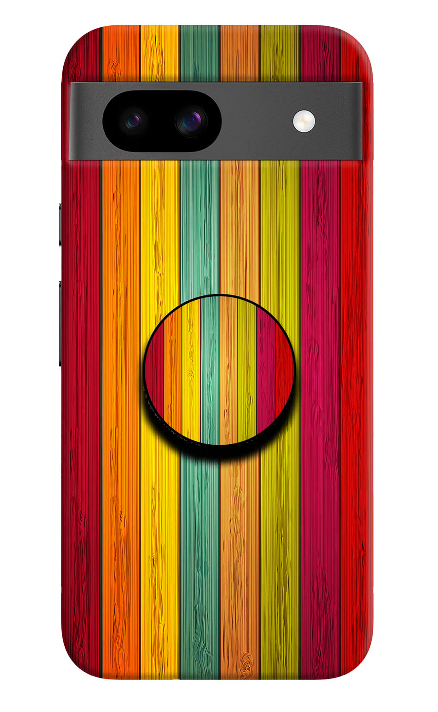 Multicolor Wooden Google Pixel 8A Pop Case, Hard case