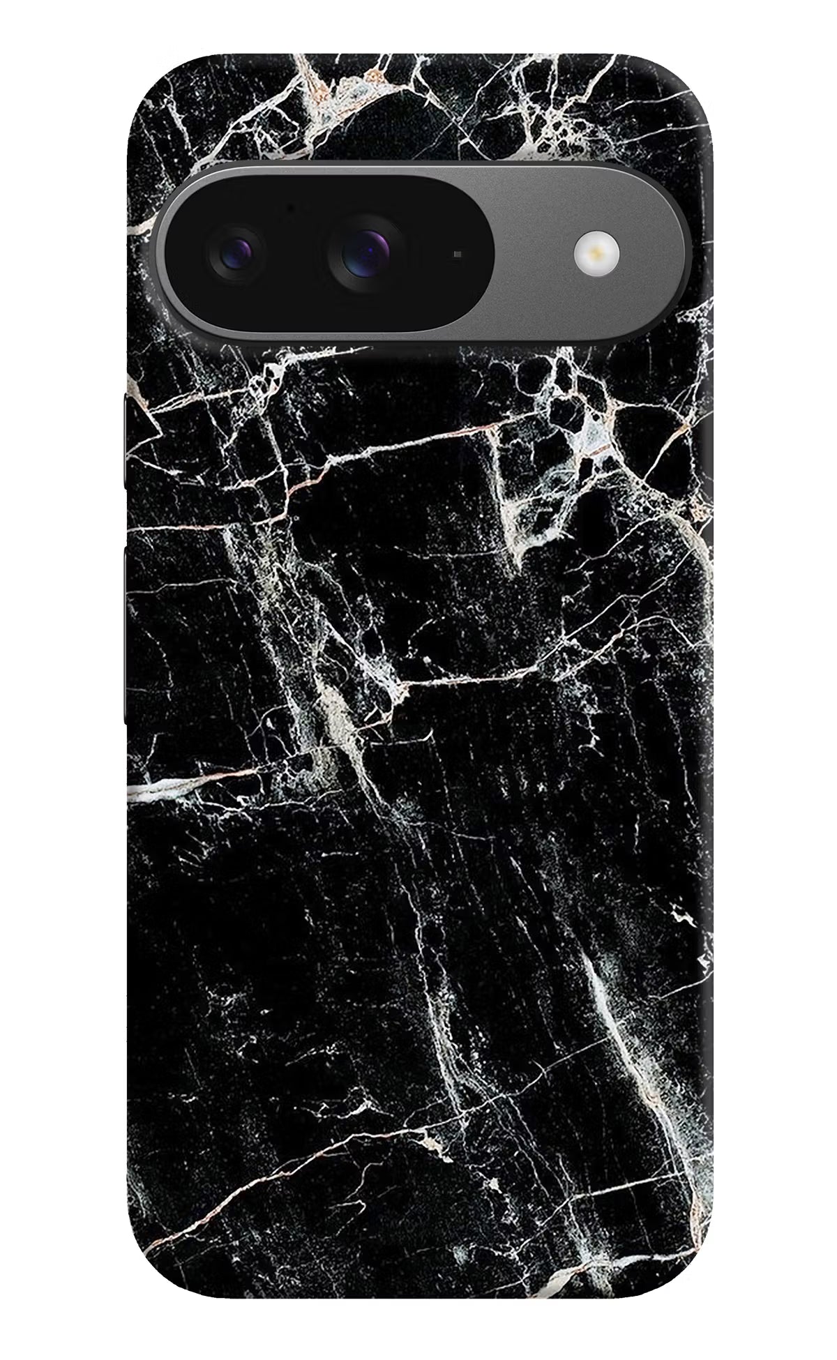 Black Marble Texture Google Pixel 9 Hard Case Back Cover by Casekaro
