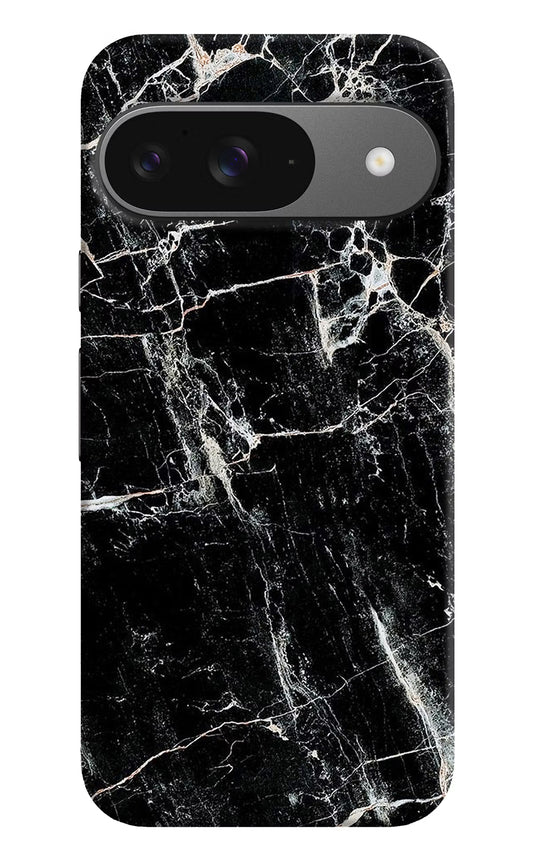 Black Marble Texture Google Pixel 9 Hard Case Back Cover by Casekaro
