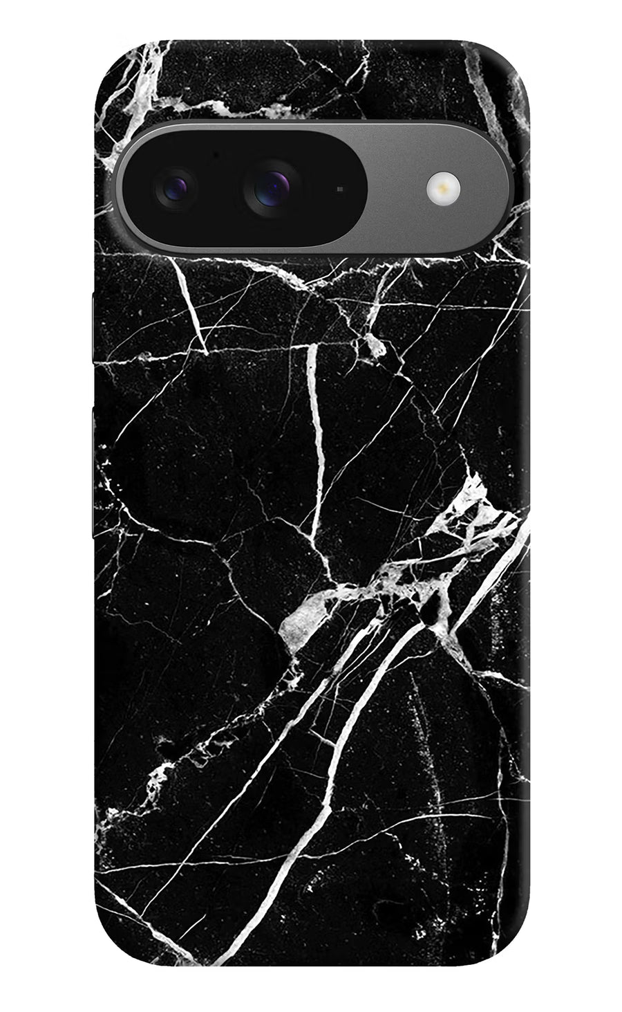 Black Marble Pattern Google Pixel 9 Back Cover, Hard case