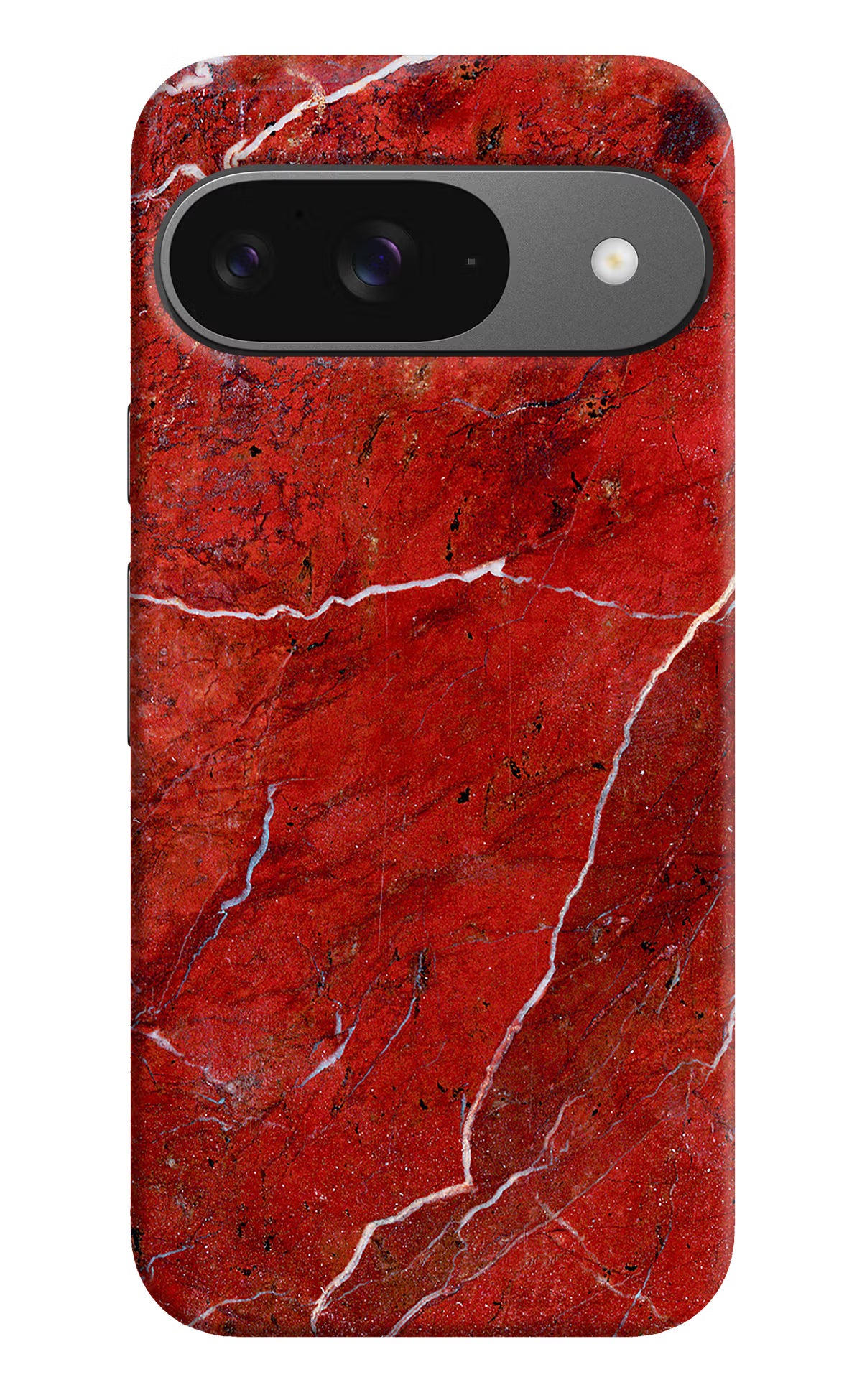 Red Marble Design Google Pixel 9 Hard Case Back Cover by Casekaro