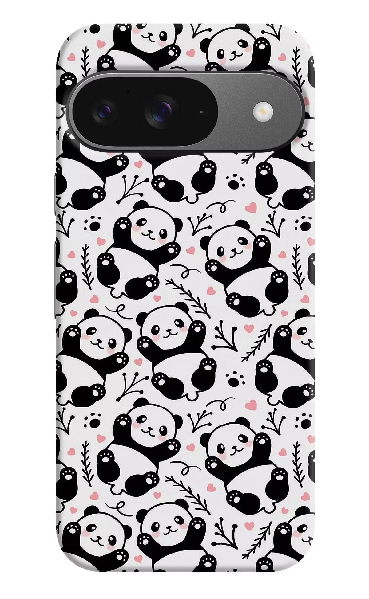 Cute Panda Google Pixel 9 Hard Case Back Cover by Casekaro