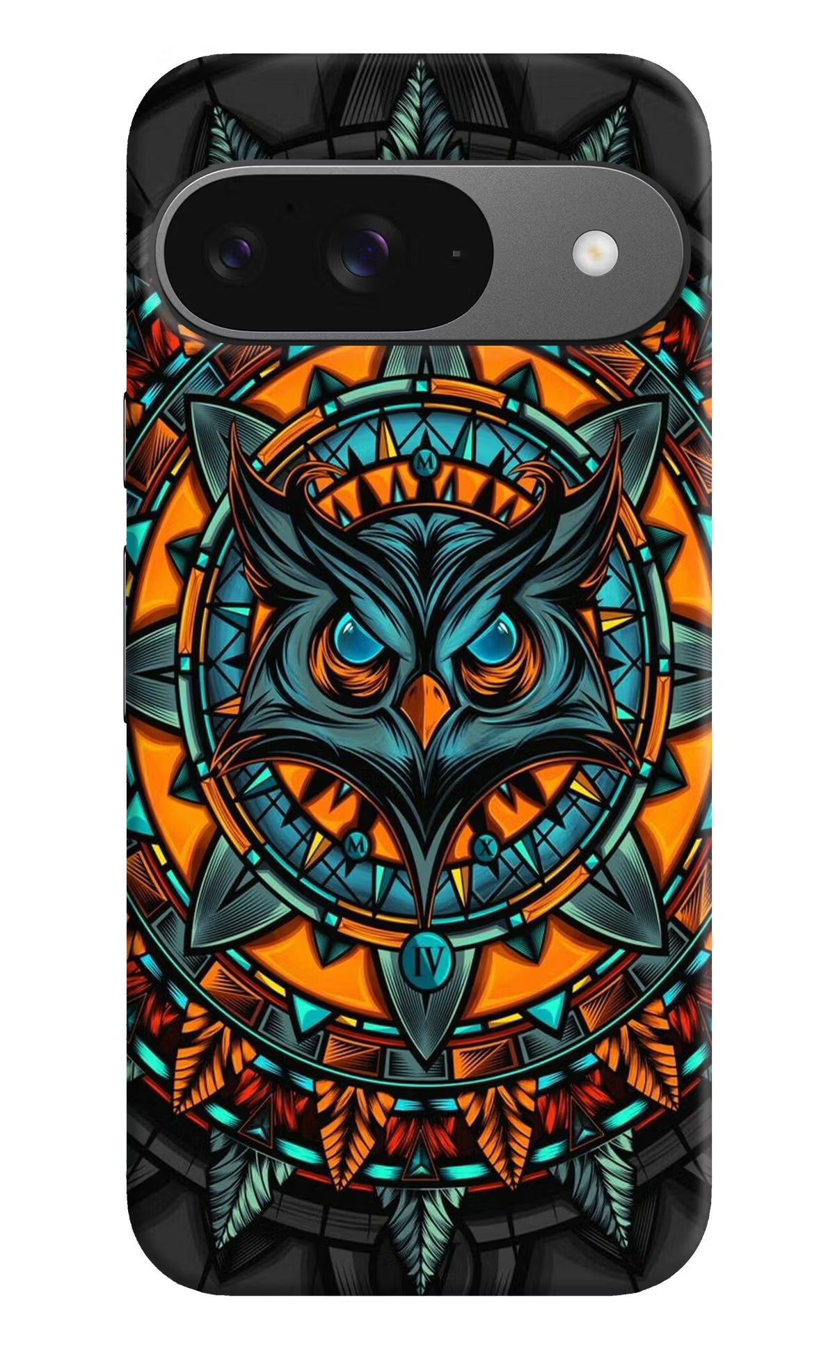 Angry Owl Art Google Pixel 9 Hard Case Back Cover by Casekaro
