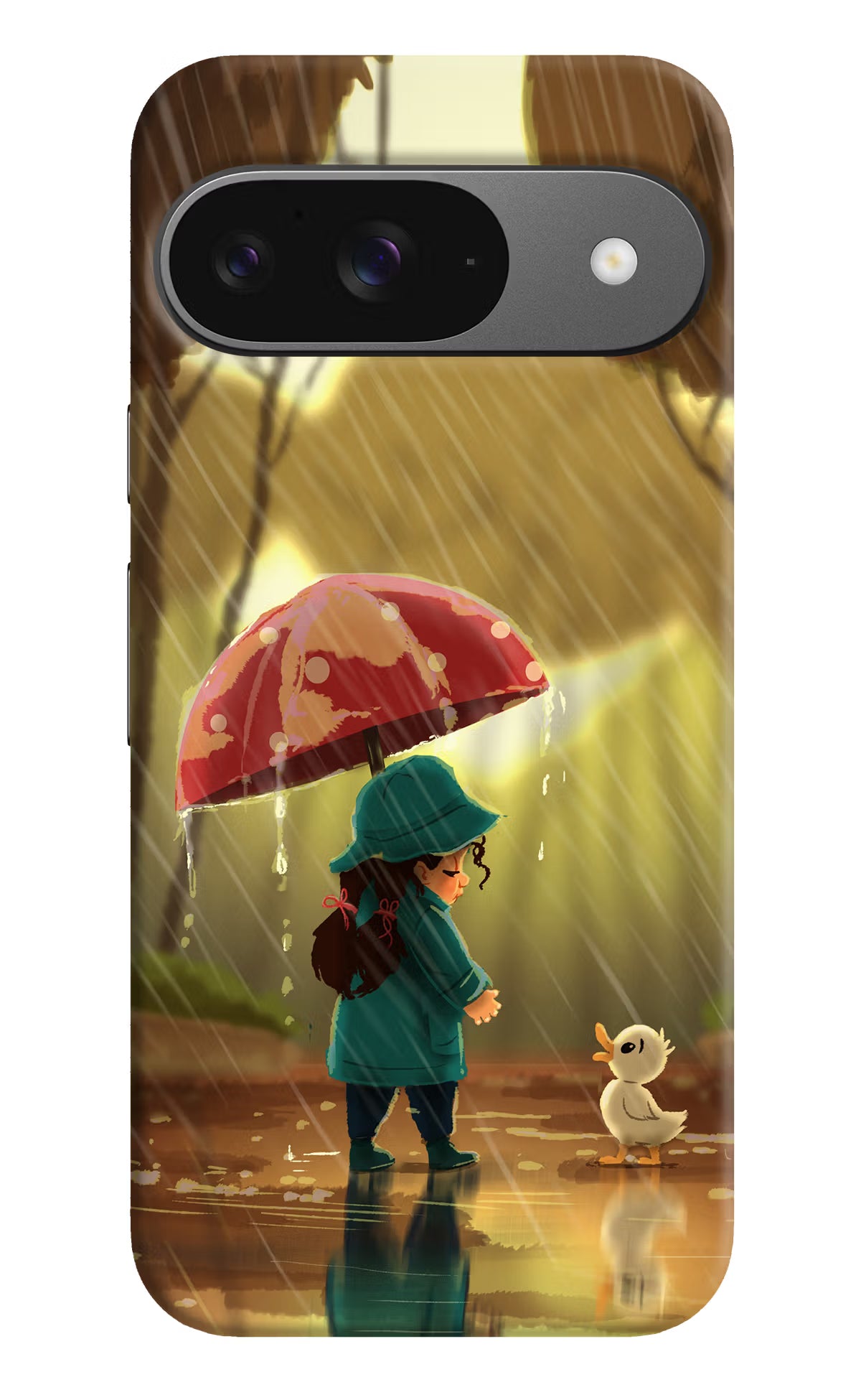 Rainy Day Google Pixel 9 Hard Case Back Cover by Casekaro
