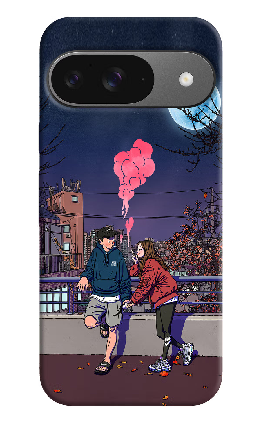 Chilling Couple Google Pixel 9 Back Cover, Hard case
