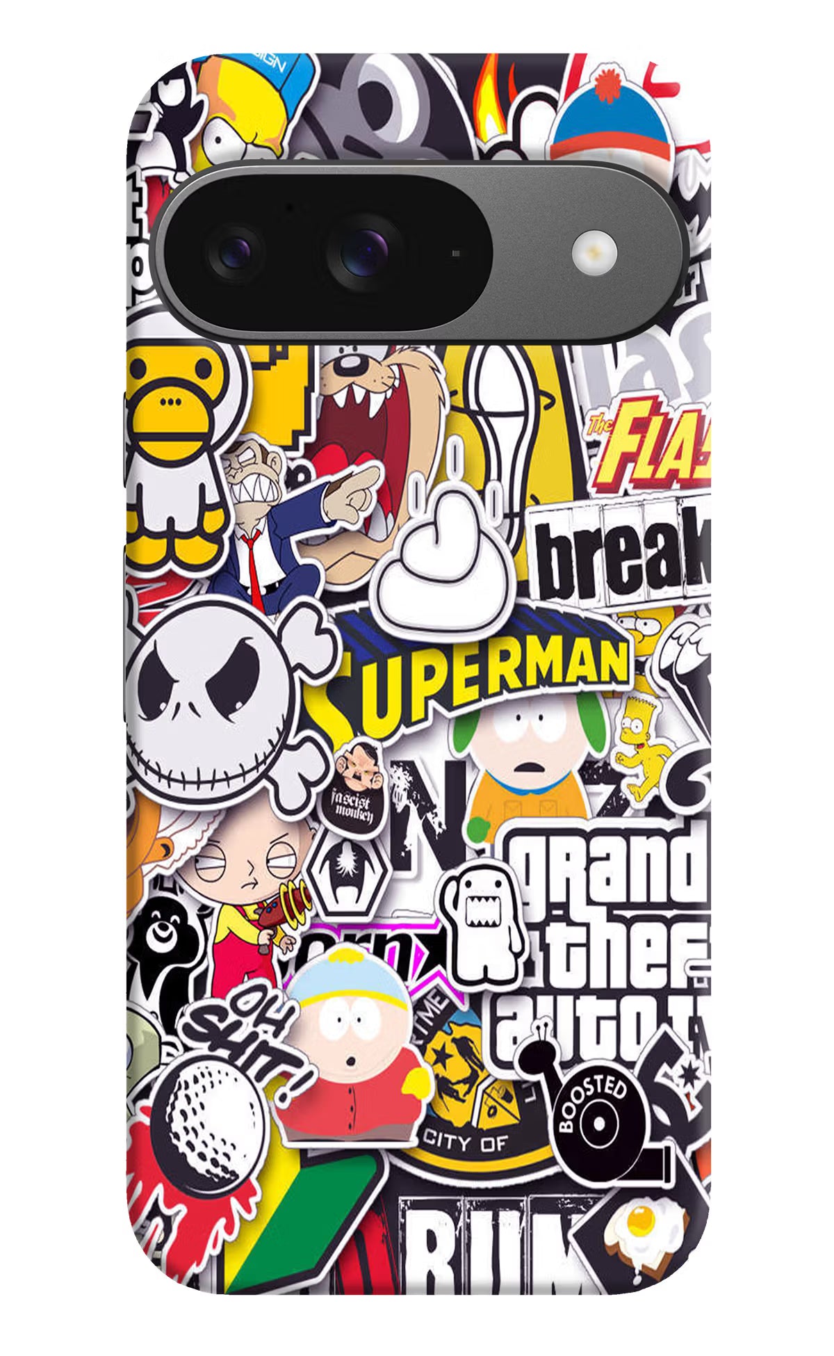 Sticker Bomb Google Pixel 9 Hard Case Back Cover by Casekaro