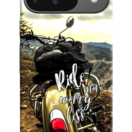 Ride More Worry Less Google Pixel 9 Hard Case Back Cover by Casekaro