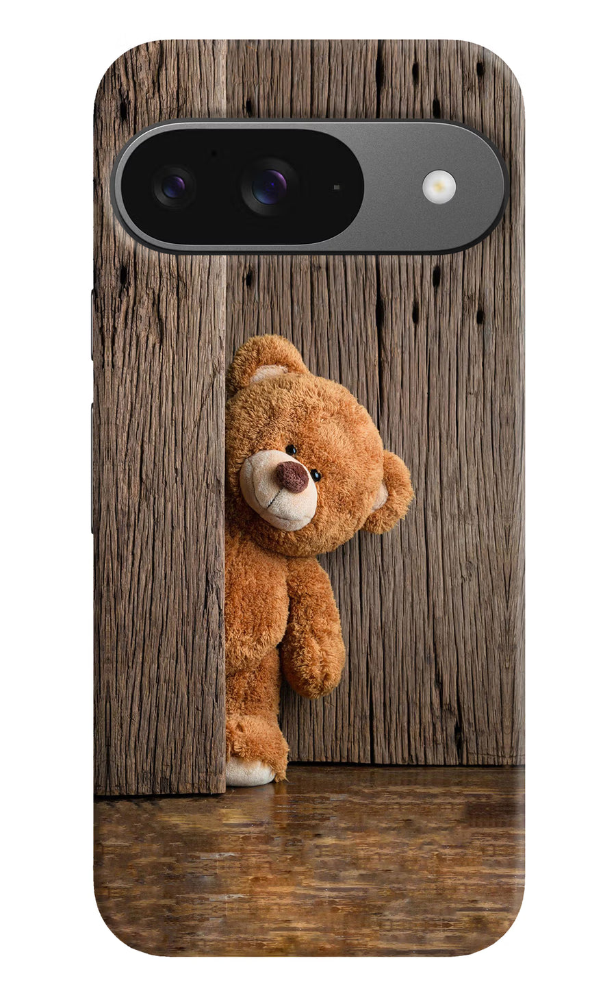 Teddy Wooden Google Pixel 9 Back Cover, Hard case