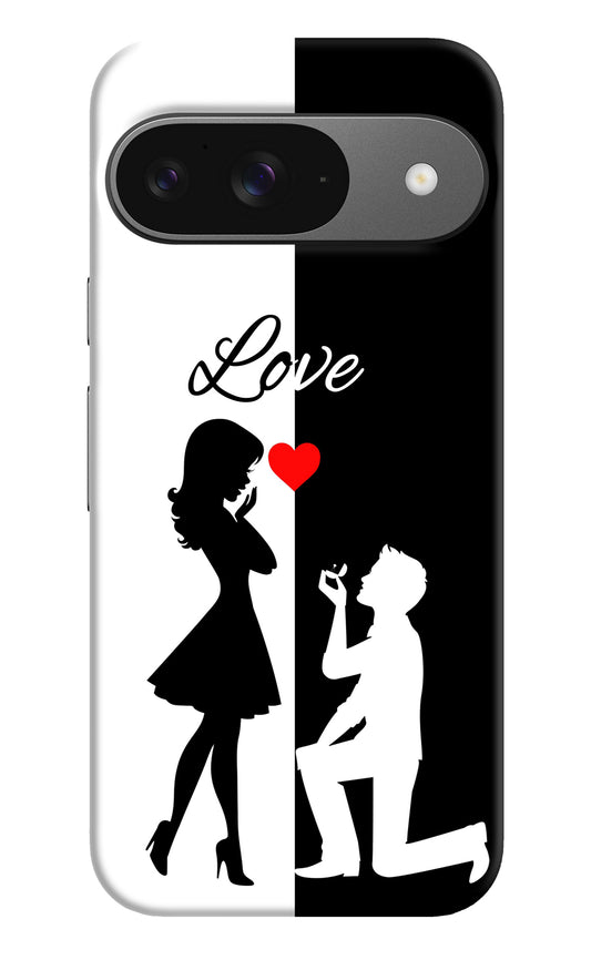 Love Propose Black And White Google Pixel 9 Back Cover