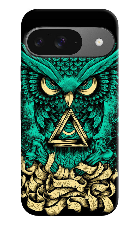 Green Owl Google Pixel 9 Hard Case Back Cover by Casekaro