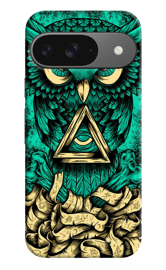 Green Owl Google Pixel 9 Back Cover