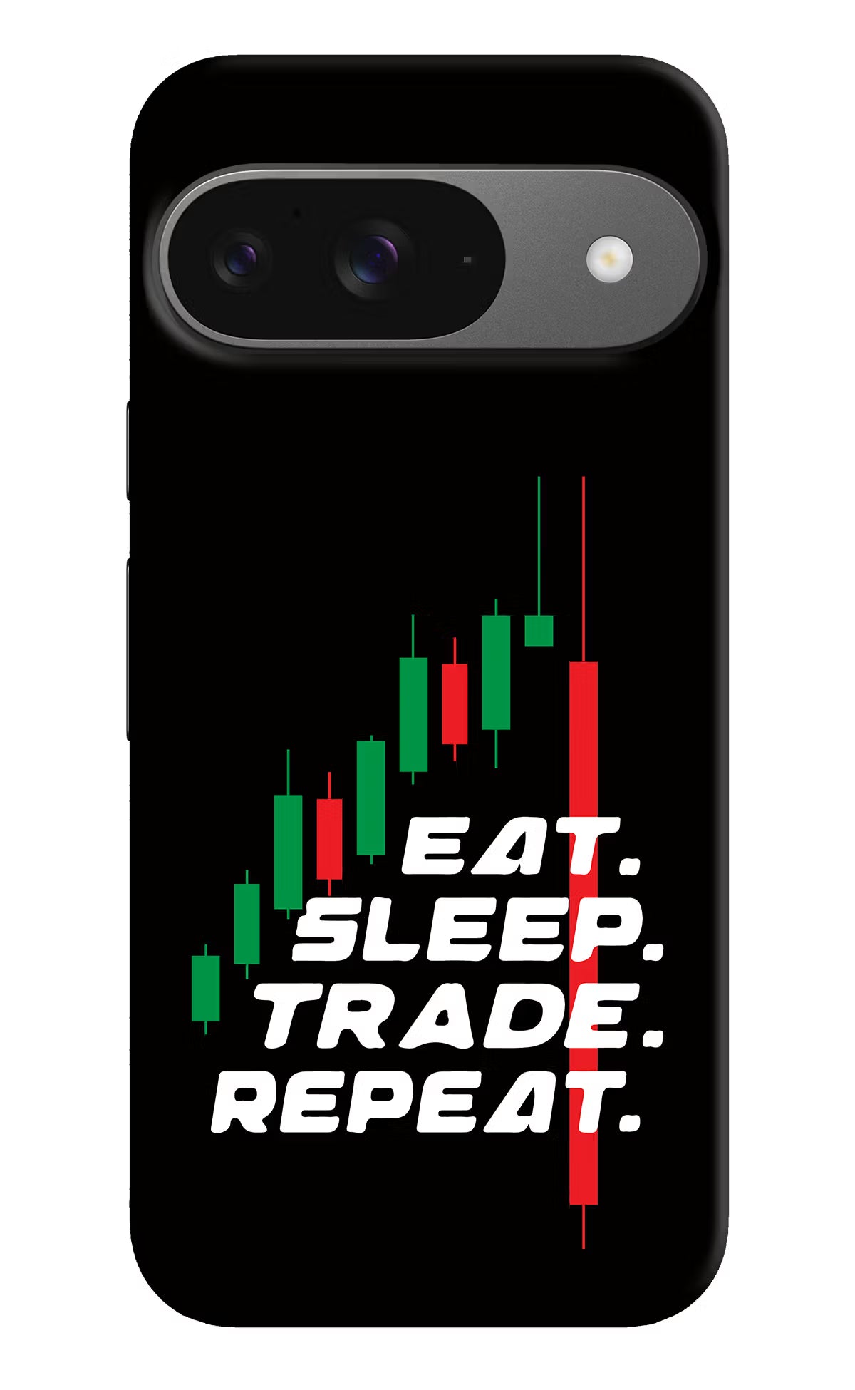 Eat Sleep Trade Repeat Google Pixel 9 Hard Case Back Cover by Casekaro