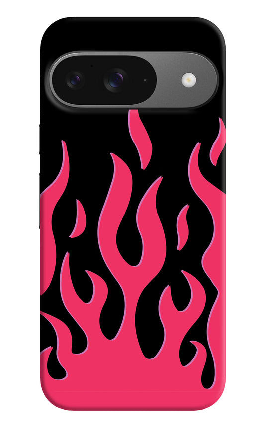 Fire Flames Google Pixel 9 Hard Case Back Cover by Casekaro
