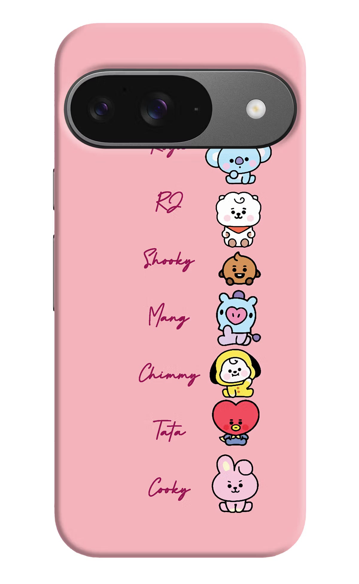 BTS names Google Pixel 9 Hard Case Back Cover by Casekaro