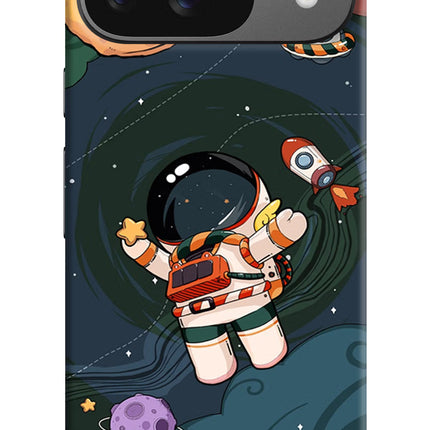 Cartoon Astronaut Google Pixel 9 Hard Case Back Cover by Casekaro