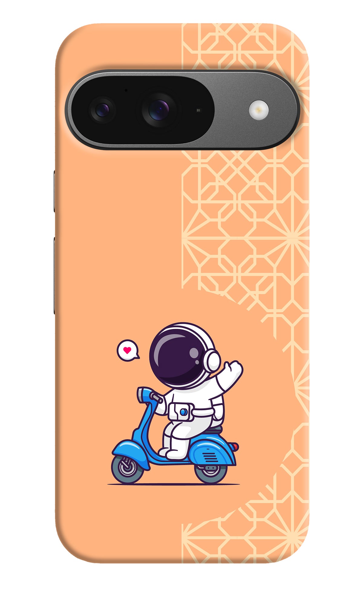 Cute Astronaut Riding Google Pixel 9 Back Cover