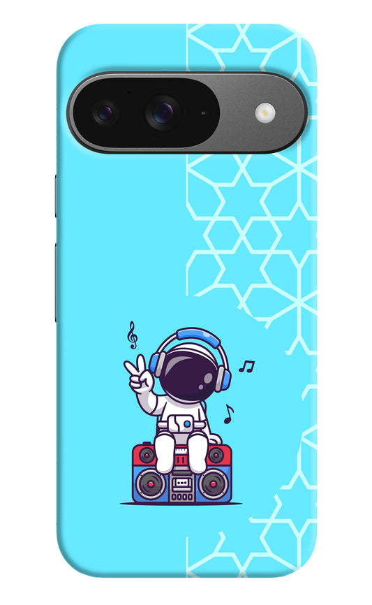 Cute Astronaut Chilling Google Pixel 9 Back Cover