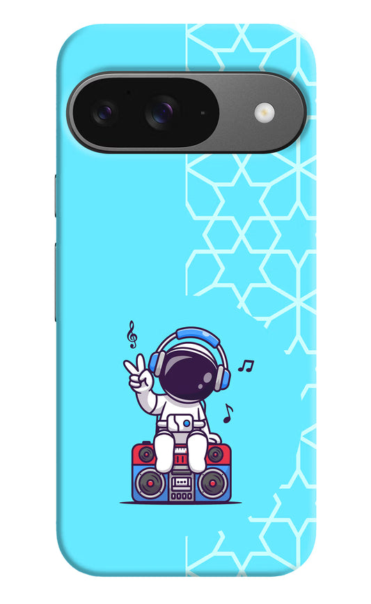 Cute Astronaut Chilling Google Pixel 9 Hard Case Back Cover by Casekaro