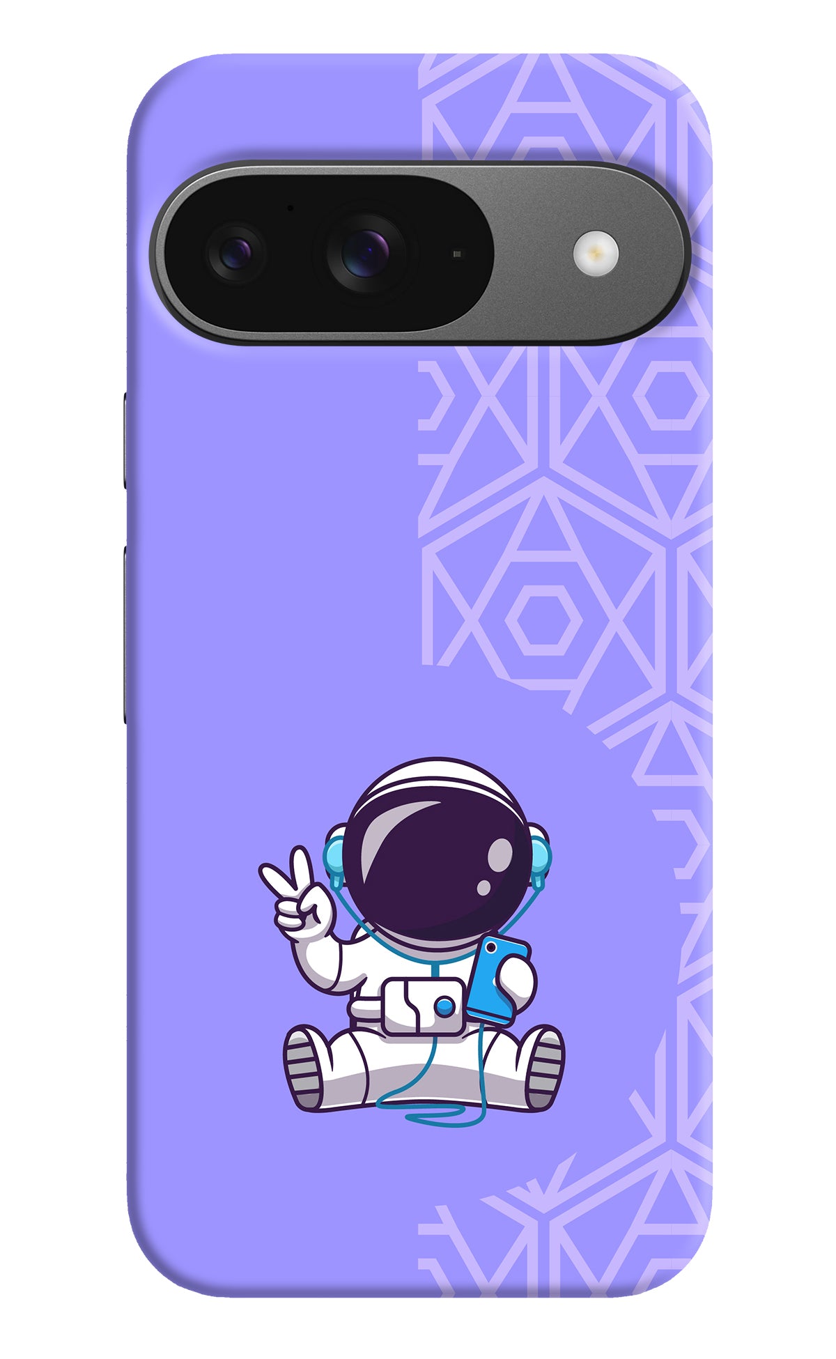 Cute Astronaut Chilling Google Pixel 9 Back Cover