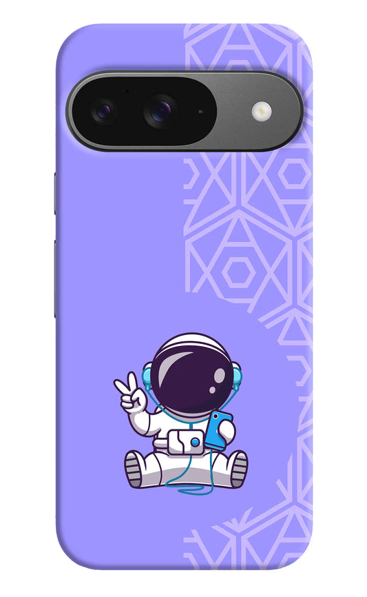 Cute Astronaut Chilling Google Pixel 9 Hard Case Back Cover by Casekaro