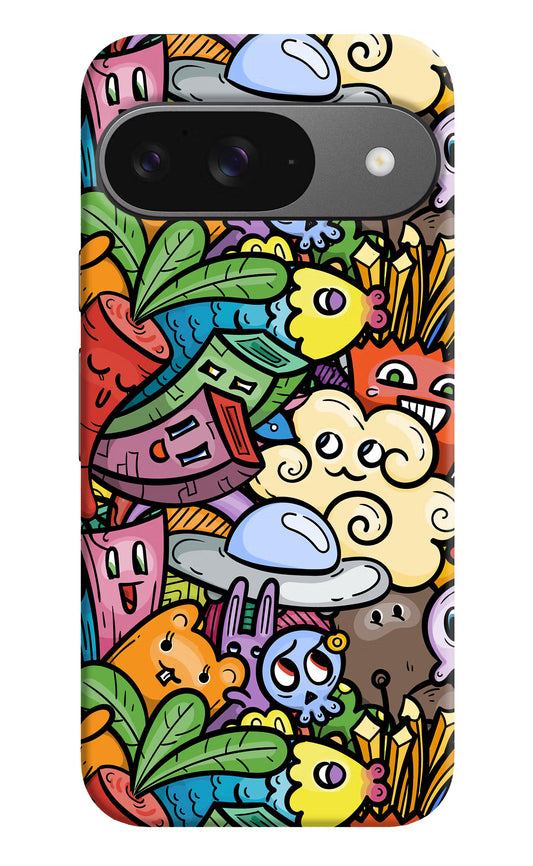 Veggie Doodle Google Pixel 9 Hard Case Back Cover by Casekaro