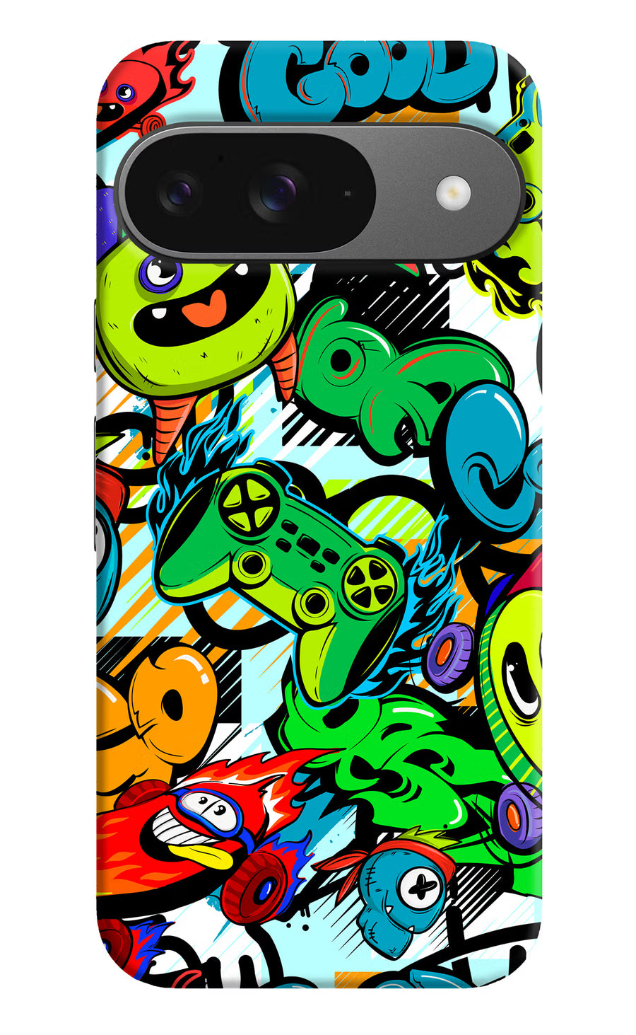 Game Doodle Google Pixel 9 Back Cover, Hard case