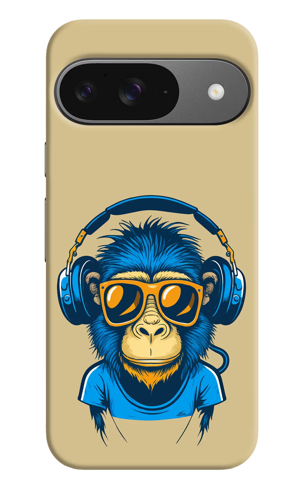 Monkey Headphone Google Pixel 9 Hard Case Back Cover by Casekaro