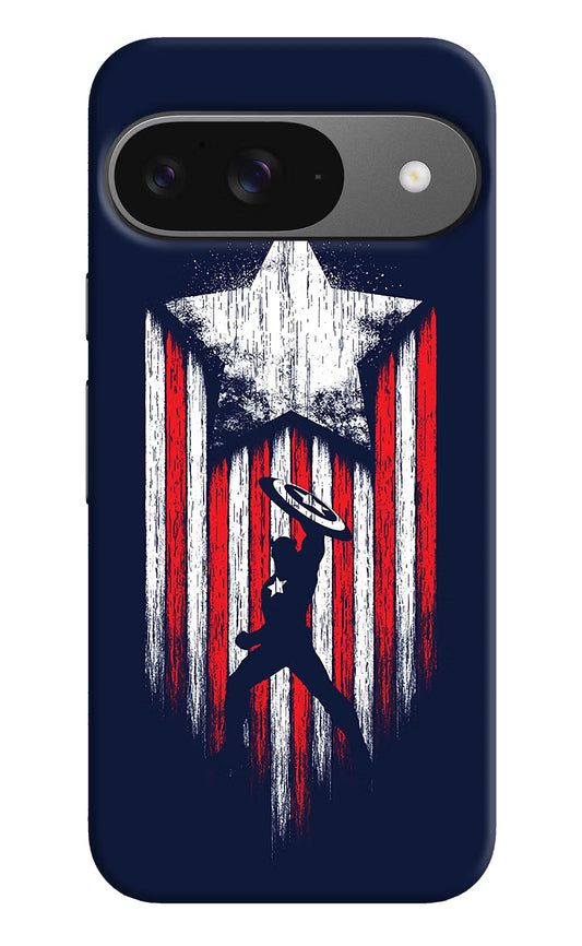 Captain America Marvel Art Google Pixel 9 Hard Case Back Cover by Casekaro