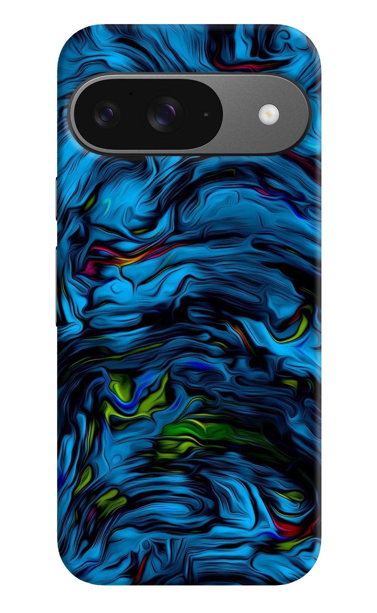 Dark Blue Abstract Google Pixel 9 Back Cover