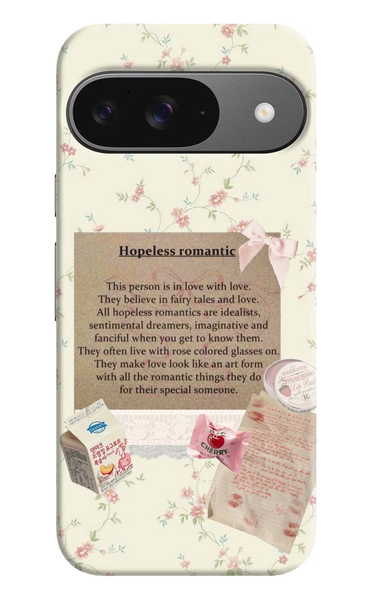 Hopeless Romantic Google Pixel 9 Hard Case Back Cover by Casekaro