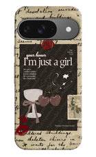 I am just a girl Google Pixel 9 Hard Case Back Cover by Casekaro