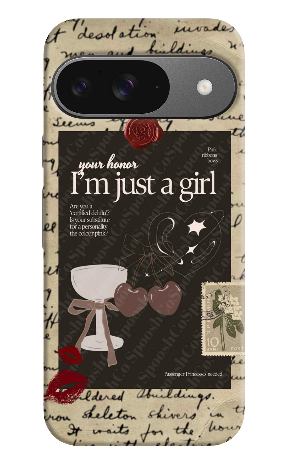 I am just a girl Google Pixel 9 Hard Case Back Cover by Casekaro
