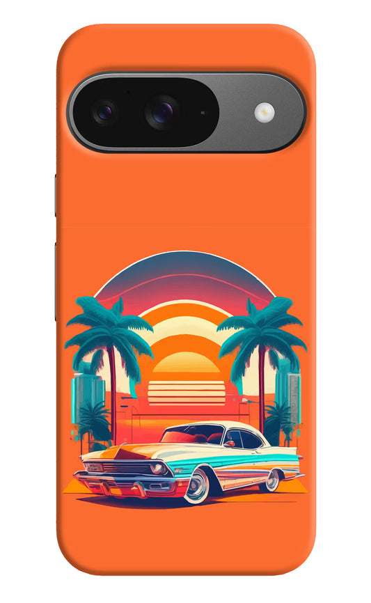 Palm Drive 80s Google Pixel 9 Hard Case Back Cover by Casekaro
