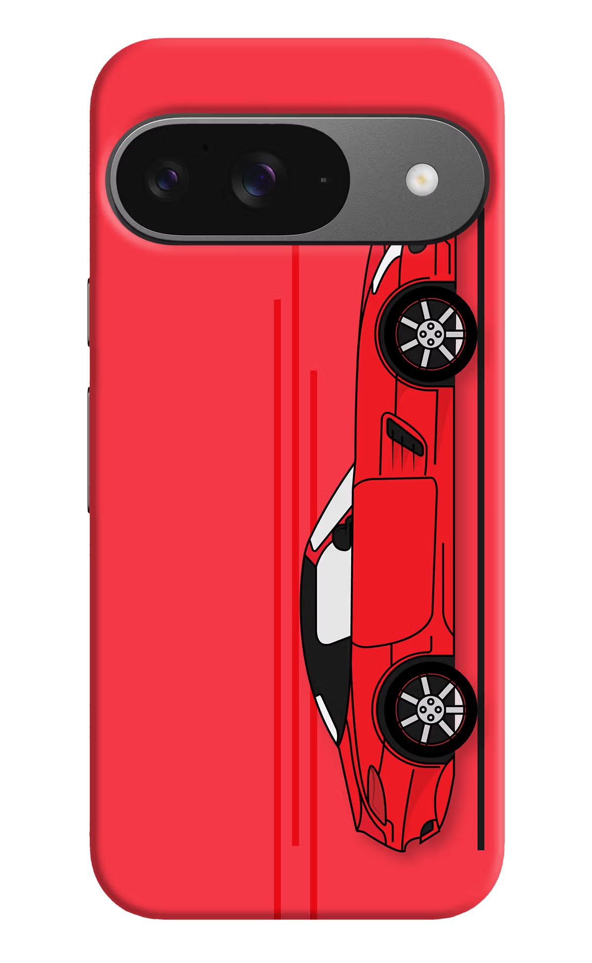 Red Velocity Google Pixel 9 Hard Case Back Cover by Casekaro