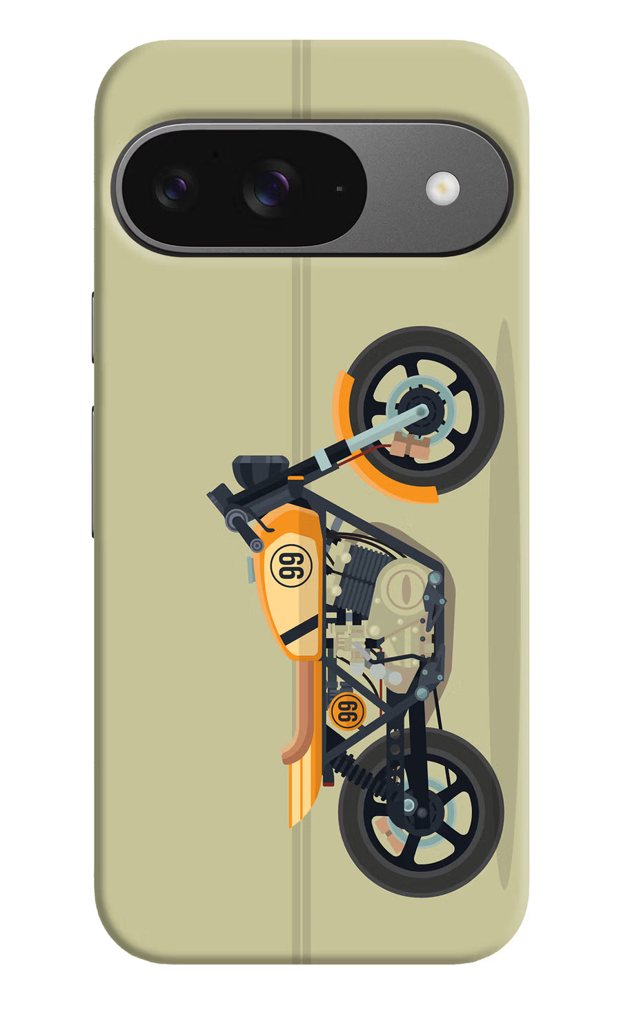 Vertical Speedster Google Pixel 9 Back Cover, Hard case