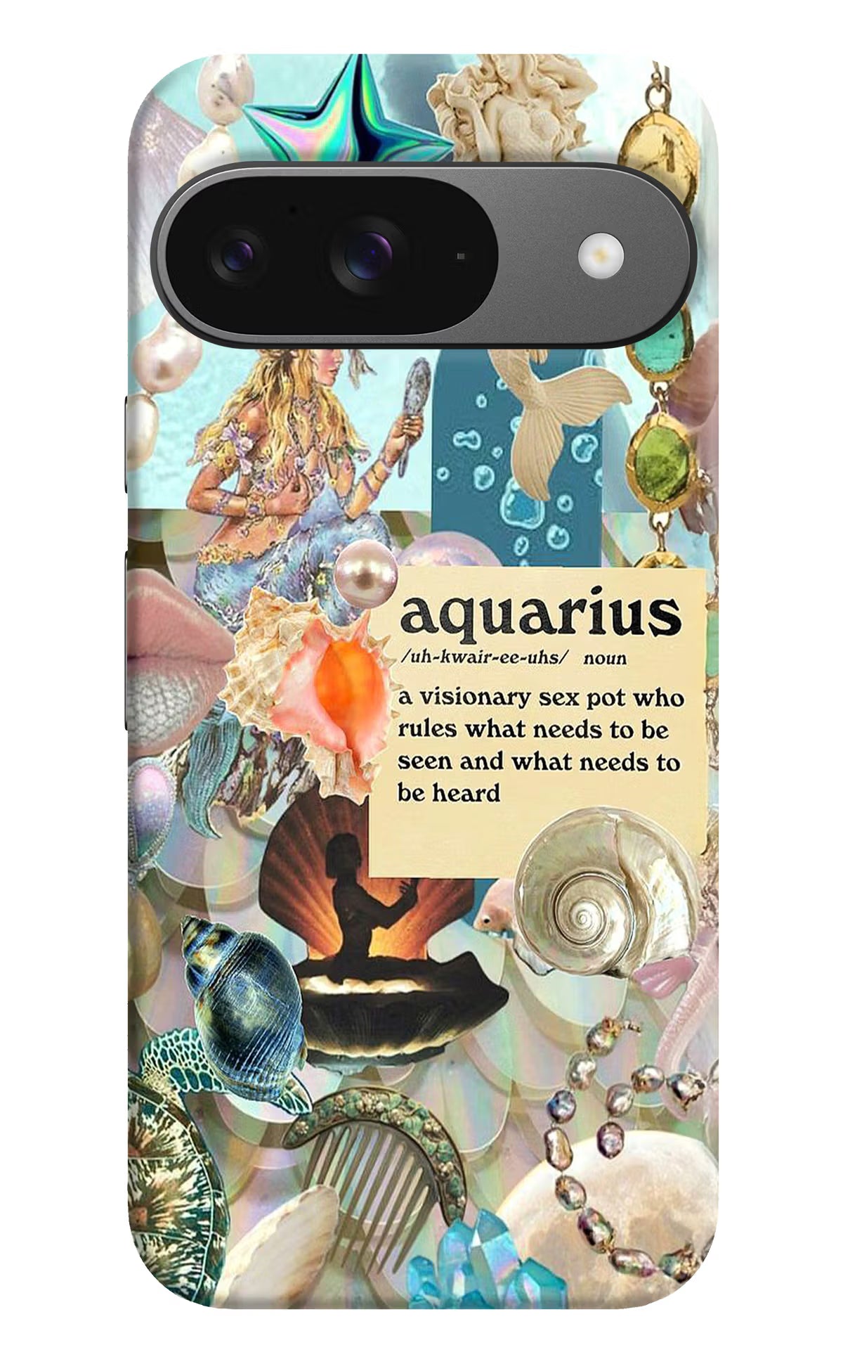 Aquarius Zodiac Google Pixel 9 Hard Case Back Cover by Casekaro