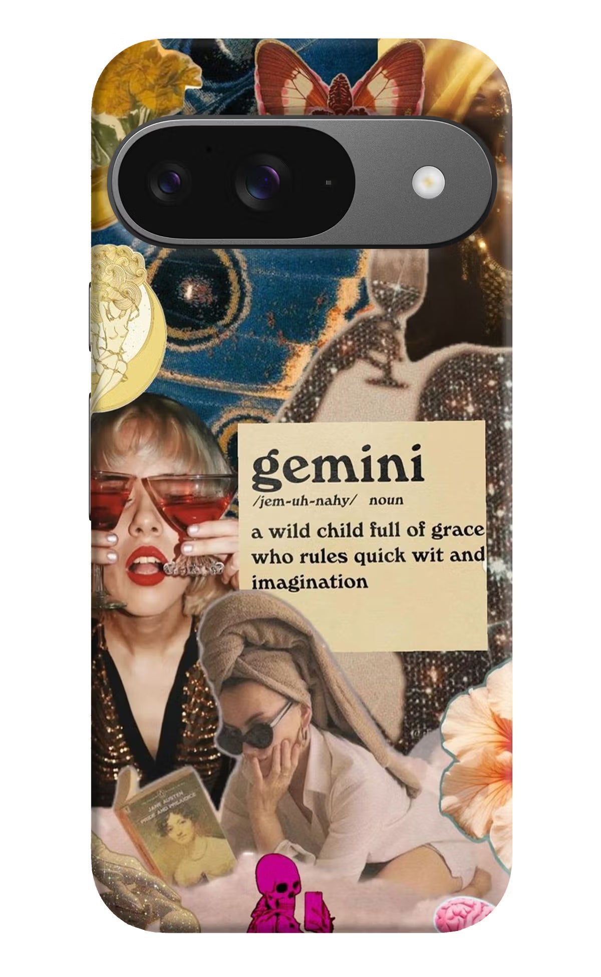 Gemini Zodiac Google Pixel 9 Hard Case Back Cover by Casekaro