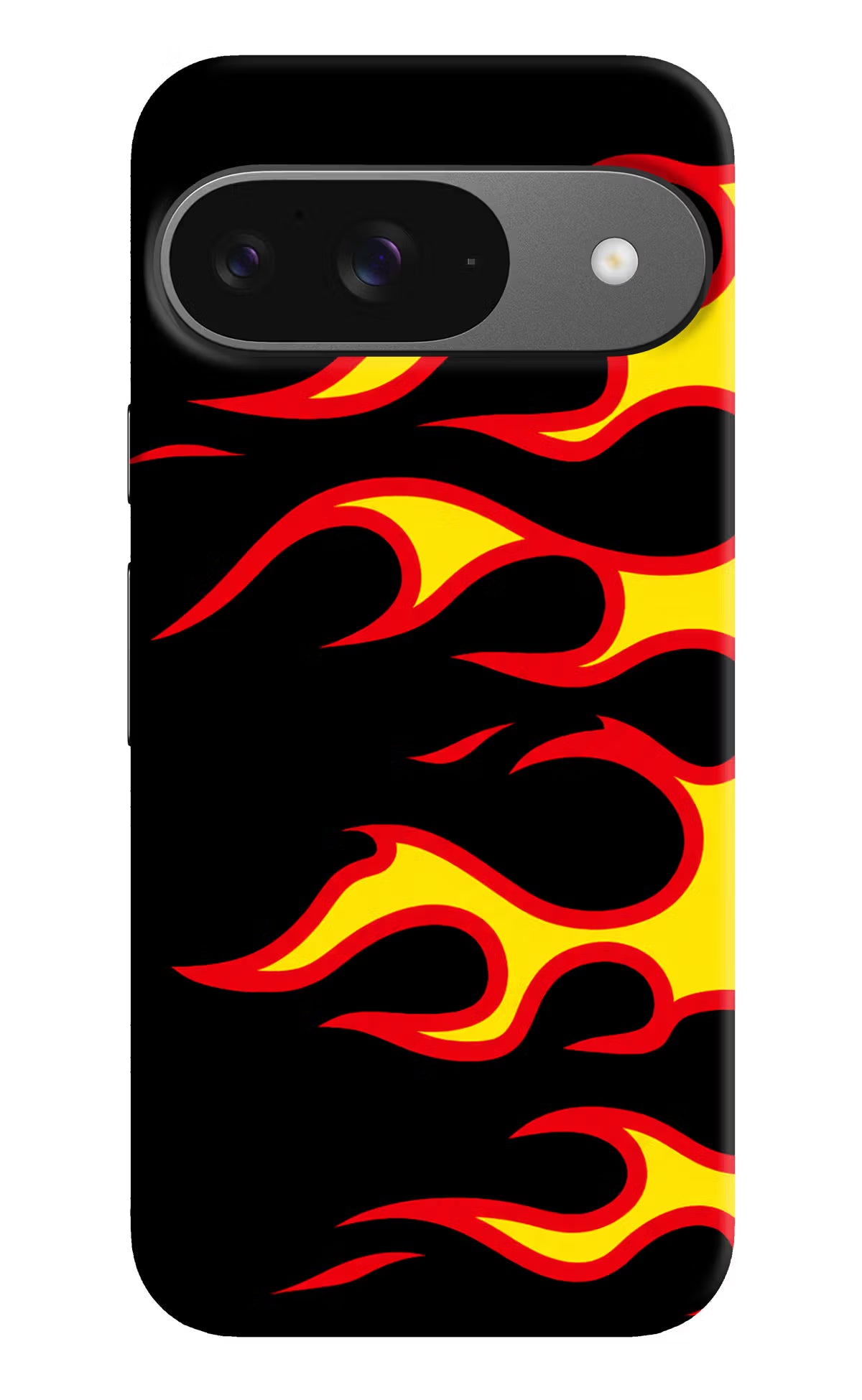 Side Sweep Flames Google Pixel 9 Hard Case Back Cover by Casekaro