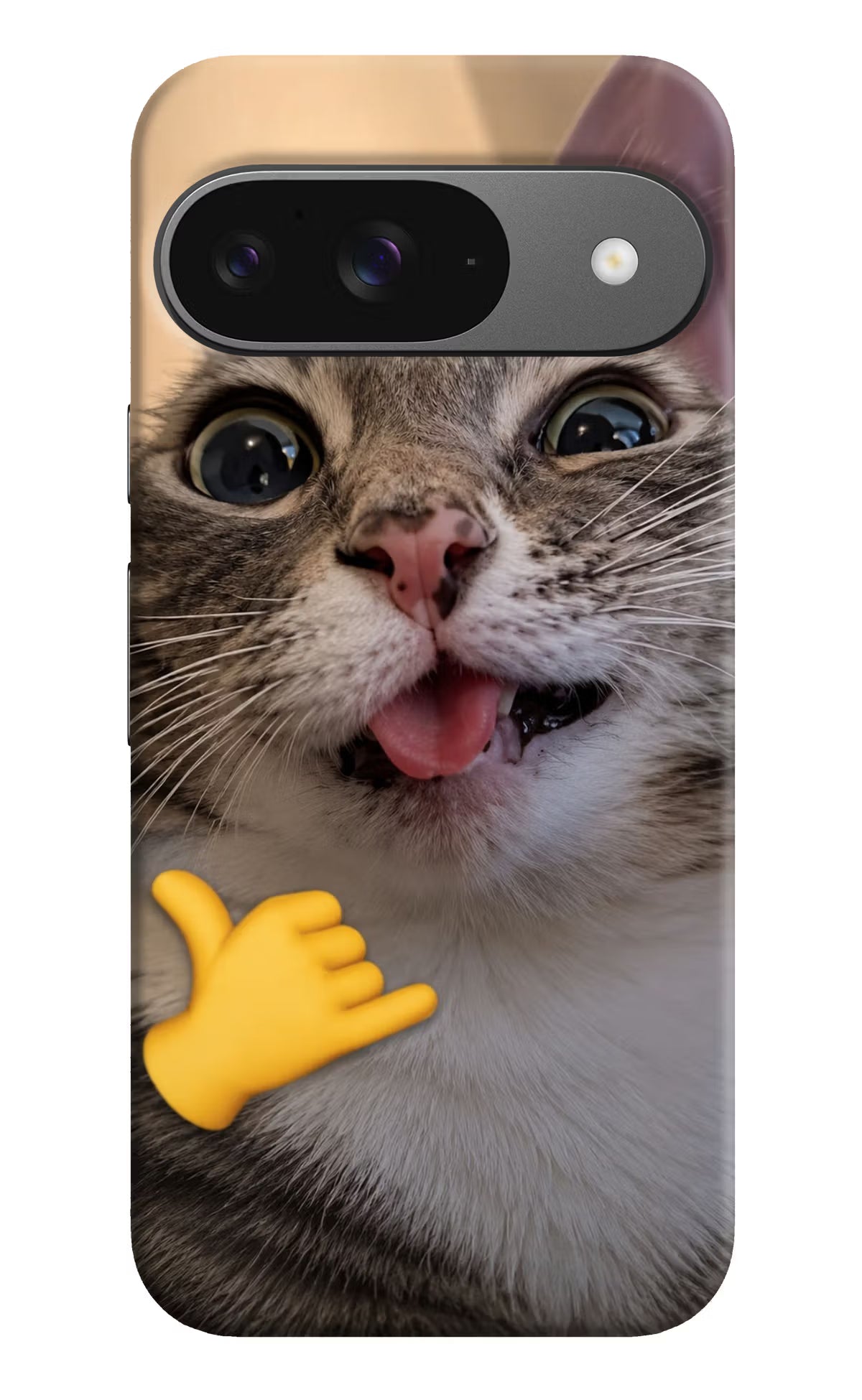 Silly Cat Call Google Pixel 9 Back Cover