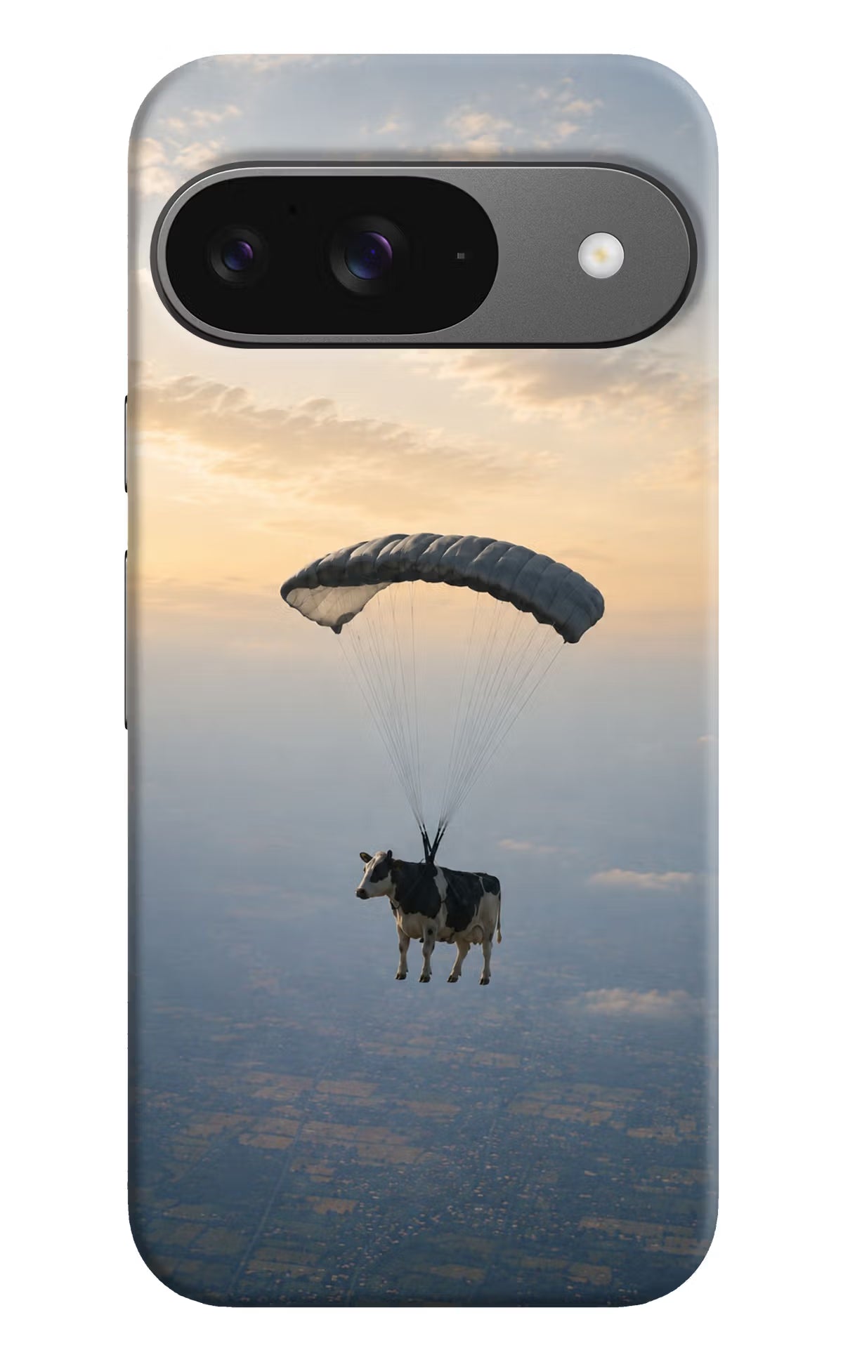 Skydiving Cow Google Pixel 9 Back Cover