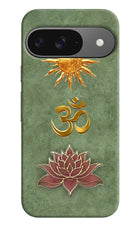 Om & Lotus Google Pixel 9 Back Cover
