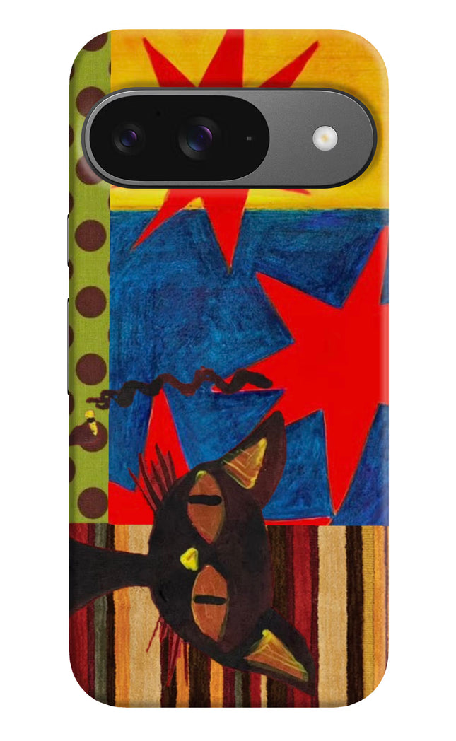 Pop Cat Google Pixel 9 Hard Case Back Cover by Casekaro