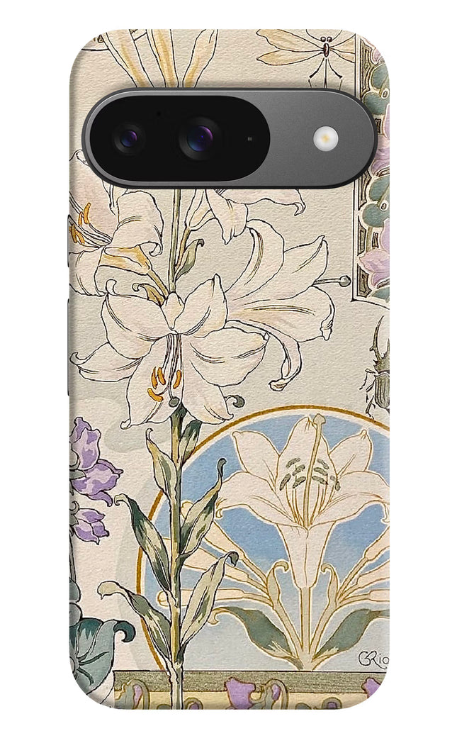 White Lily Google Pixel 9 Hard Case Back Cover by Casekaro
